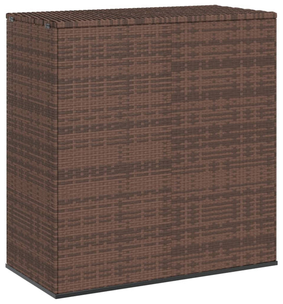 Garten-Kissenbox PE Rattan 100x49x103,5 cm Braun