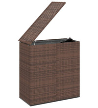 Garten-Kissenbox PE Rattan 100x49x103,5 cm Braun