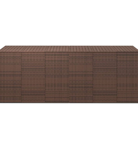 Garten-Kissenbox PE Rattan 291x100,5x104 cm Braun