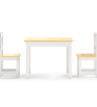 3-tlg. Kinder-Sitzgruppe Weiß und Beige MDF