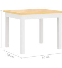 3-tlg. Kinder-Sitzgruppe Weiß und Beige MDF