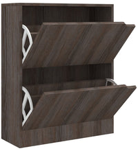 Schuhschrank mit 2 Türen Grau Sonoma-Eiche 59x24x74 cm