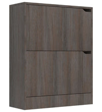 Schuhschrank mit 2 Türen Grau Sonoma-Eiche 59x24x74 cm