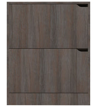 Schuhschrank mit 2 Türen Grau Sonoma-Eiche 59x24x74 cm