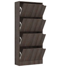 Schuhschrank mit 4 Türen Grau Sonoma-Eiche 59x24x136 cm