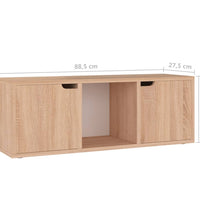 TV-Schrank Sonoma-Eiche 88,5x27,5x30,5 cm Holzwerkstoff