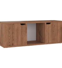 TV-Schrank Braun Eichen-Optik 88,5x27,5x30,5 cm Holzwerkstoff