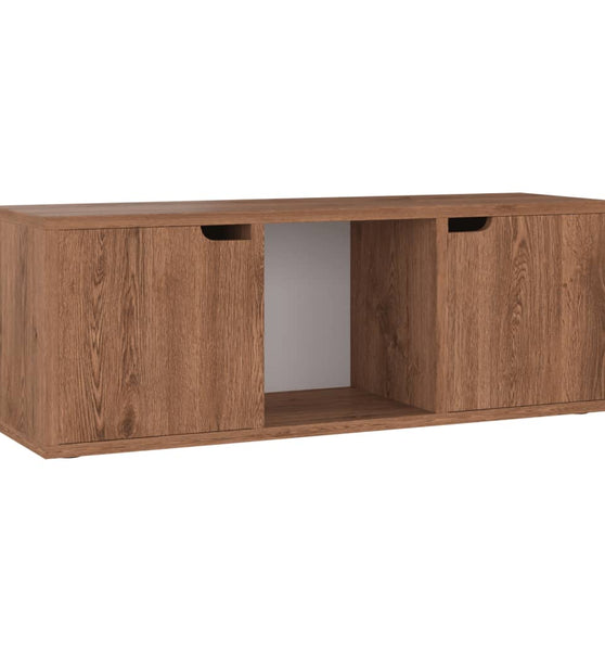 TV-Schrank Braun Eichen-Optik 88,5x27,5x30,5 cm Holzwerkstoff