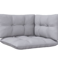 Garten-Ecksofa mit Kissen in Grau Massivholz Kiefer