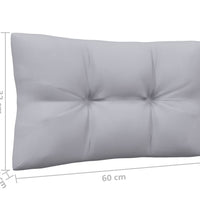 Garten-Ecksofa mit Kissen in Grau Massivholz Kiefer