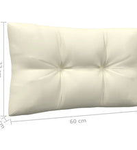 Garten-Ecksofa mit Kissen in Creme Massivholz Kiefer