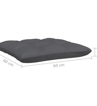 2-Sitzer-Gartensofa mit Kissen Schwarz Massivholz Kiefer