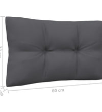 2-Sitzer-Gartensofa mit Kissen Schwarz Massivholz Kiefer