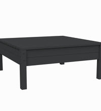 3-tlg. Garten-Lounge-Set mit Kissen Schwarz Kiefer Massivholz