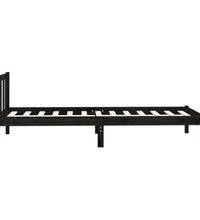 Massivholzbett Schwarz Kiefer 90x190 cm