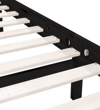 Massivholzbett Schwarz Kiefer 90x190 cm