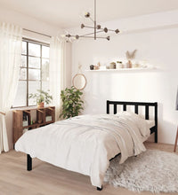 Massivholzbett Schwarz Kiefer 90x190 cm