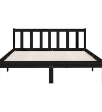 Massivholzbett Schwarz Kiefer 135x190 cm