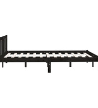 Massivholzbett Schwarz Kiefer 135x190 cm