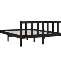 Massivholzbett Schwarz Kiefer 140x190 cm