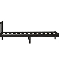 Massivholzbett Schwarz Kiefer 100x200 cm