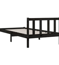 Massivholzbett Schwarz Kiefer 100x200 cm