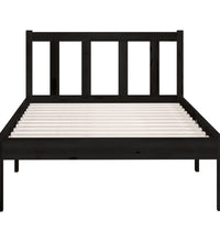 Massivholzbett Schwarz Kiefer 100x200 cm