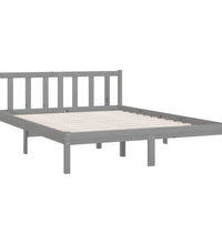 Massivholzbett Grau Kiefer 150x200 cm