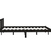 Massivholzbett Schwarz Kiefer 150x200 cm