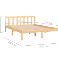 Massivholzbett Kiefernholz 160x200 cm
