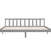Massivholzbett Grau Kiefer 200x200 cm