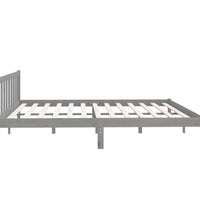 Massivholzbett Grau Kiefer 200x200 cm