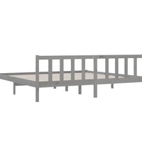 Massivholzbett Grau Kiefer 200x200 cm