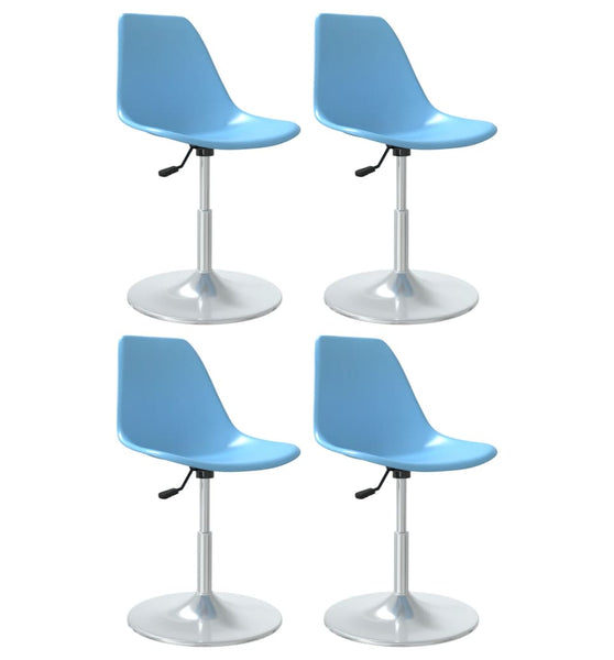 Esszimmerstühle 4 Stk. Drehbar Blau PP