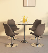 Esszimmerstühle 4 Stk. Drehbar Taupe Stoff