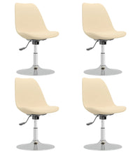 Esszimmerstühle 4 Stk. Drehbar Creme Stoff