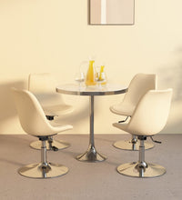 Esszimmerstühle 4 Stk. Drehbar Creme Stoff