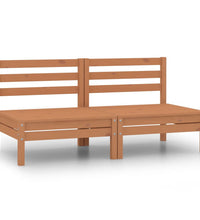 2-Sitzer-Gartensofa Honigbraun Massivholz Kiefer