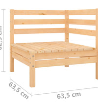 2-Sitzer-Gartensofa Kiefer Massivholz