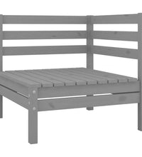 2-Sitzer-Gartensofa Grau Kiefer Massivholz