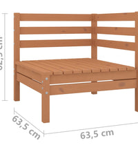 2-Sitzer-Gartensofa Honigbraun Massivholz Kiefer