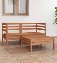 3-tlg. Garten-Lounge-Set Honigbraun Massivholz Kiefer