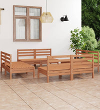 8-tlg. Garten-Lounge-Set Honigbraun Massivholz Kiefer