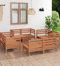 8-tlg. Garten-Lounge-Set Honigbraun Massivholz Kiefer