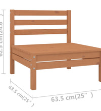 3-tlg. Garten-Lounge-Set Honigbraun Massivholz Kiefer