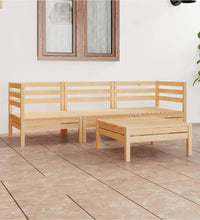 4-tlg. Garten-Lounge-Set Massivholz Kiefer