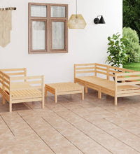 6-tlg. Garten-Lounge-Set Kiefer Massivholz