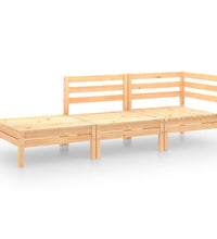 3-tlg. Garten-Lounge-Set Massivholz Kiefer