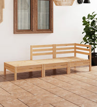 3-tlg. Garten-Lounge-Set Massivholz Kiefer