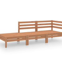 3-tlg. Garten-Lounge-Set Honigbraun Massivholz Kiefer